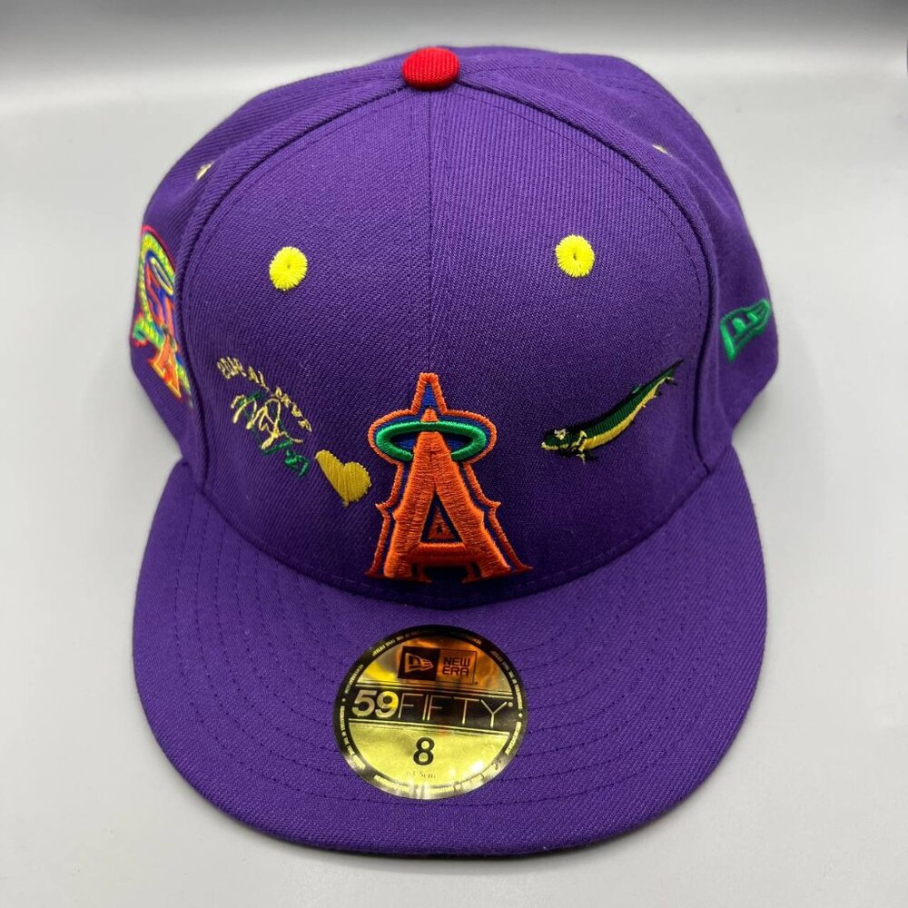 Los Angeles Angels Hat Men 8‎ Purple 50th Anniversary 59Fifty New Era Fitted Cap